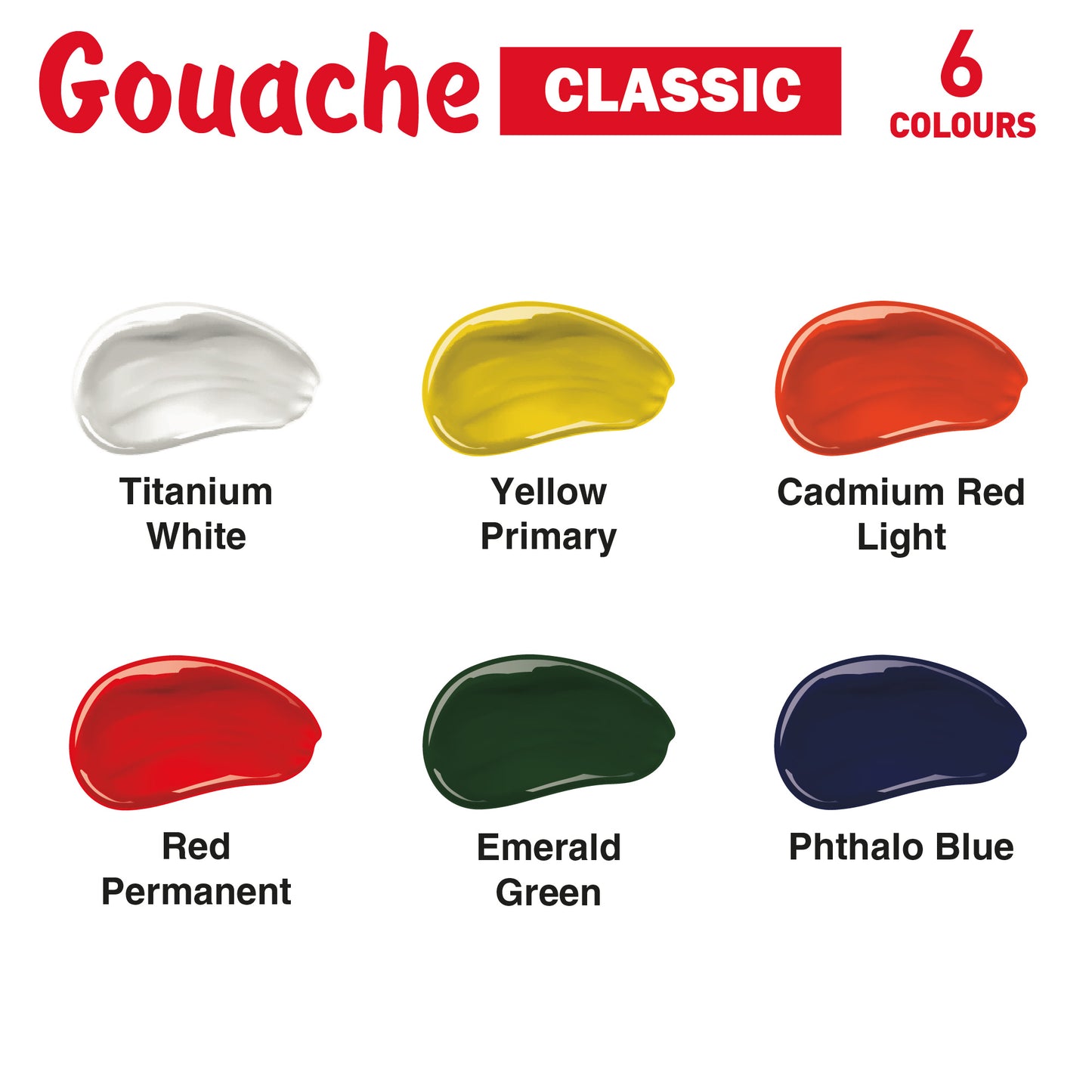 Gouache set CLASSIC ART Kompozit 6x20 ml