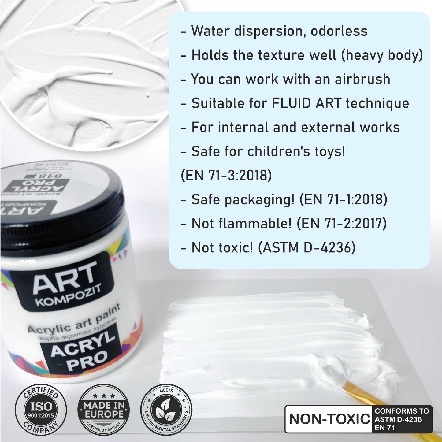 Art paint Acryl PRO ART Kompozit 430 ml (14.54 fl oz)