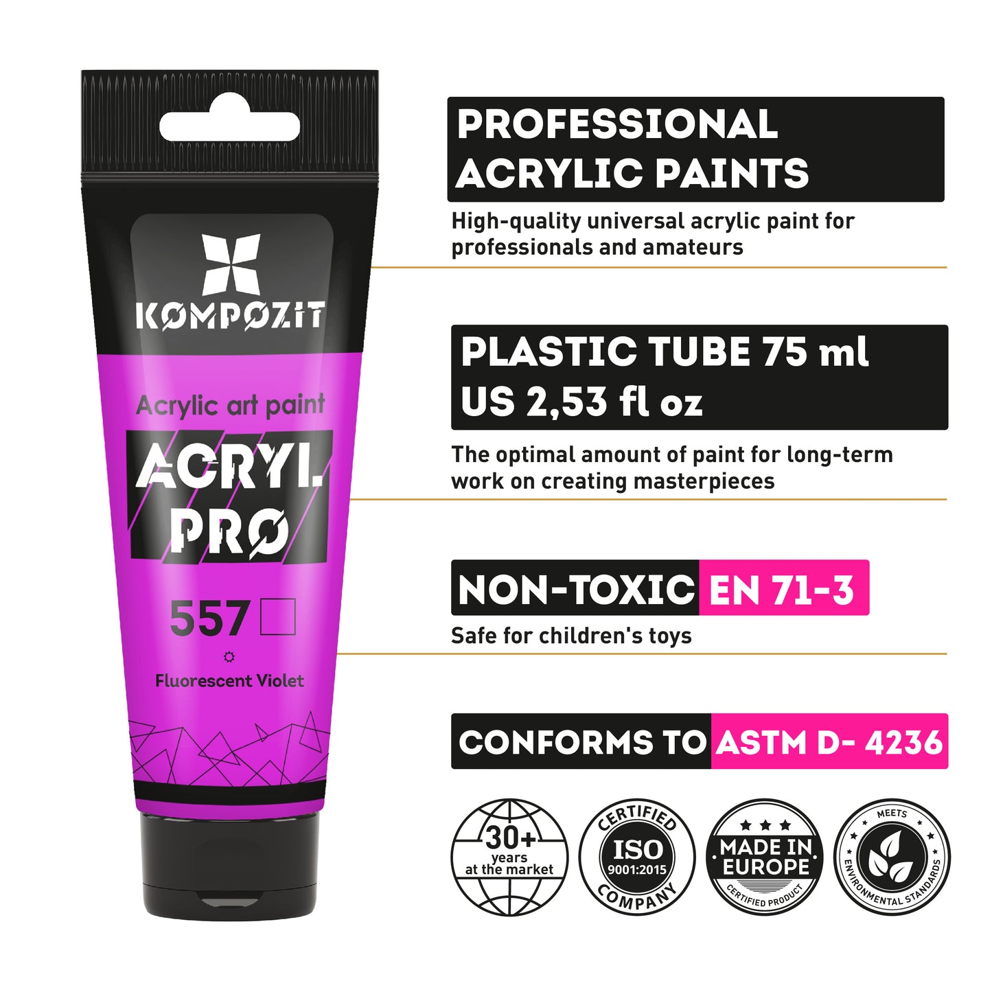 Creative Heavy Body Acrylic Paint Set 12 x 75 ml