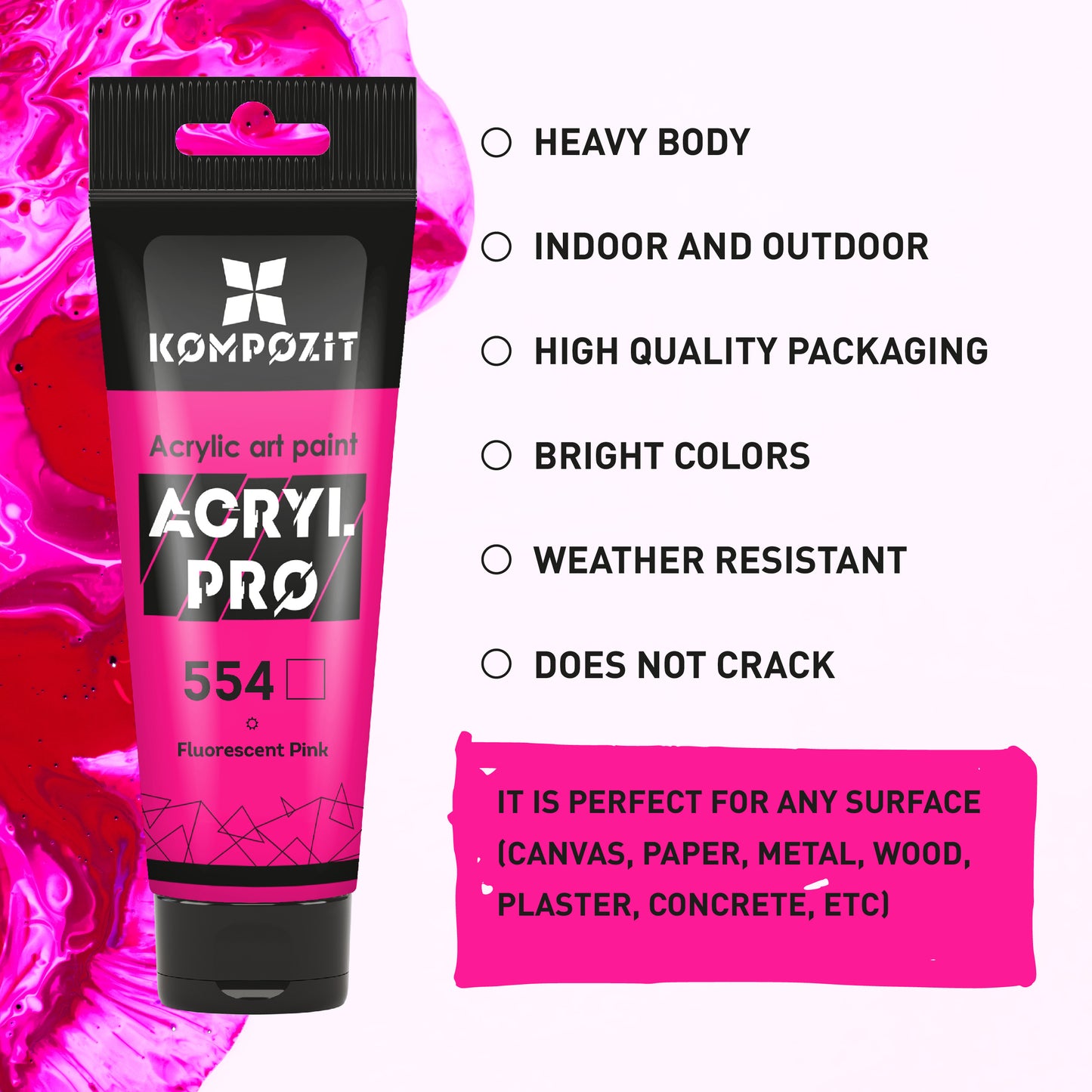 Creative Heavy Body Acrylic Paint Set 12 x 75 ml
