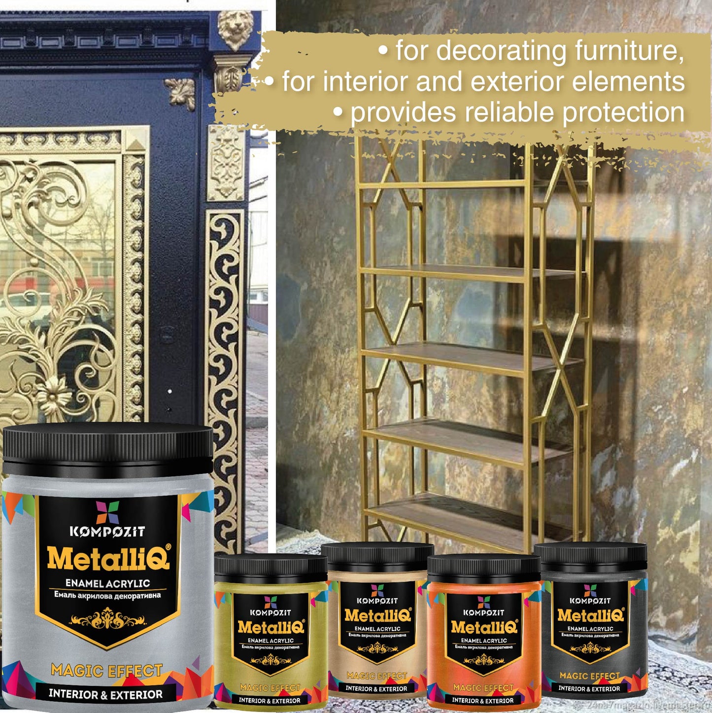 Acrylic Enamel Paint Metallic Effect®  500 g (17.63 Fl Oz)