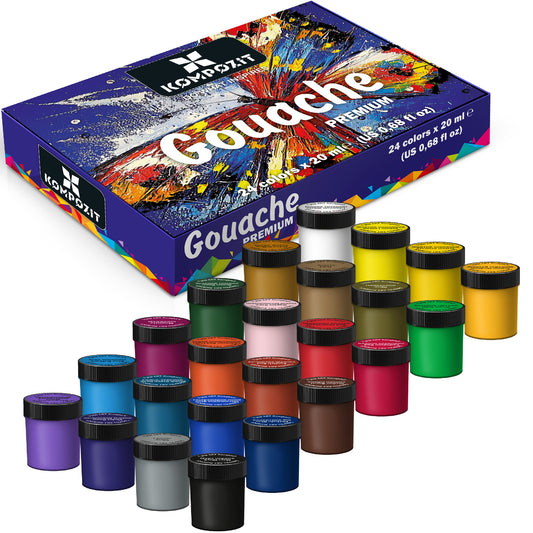 Set Gouache PREMIUM ART Kompozit 24x20 ml
