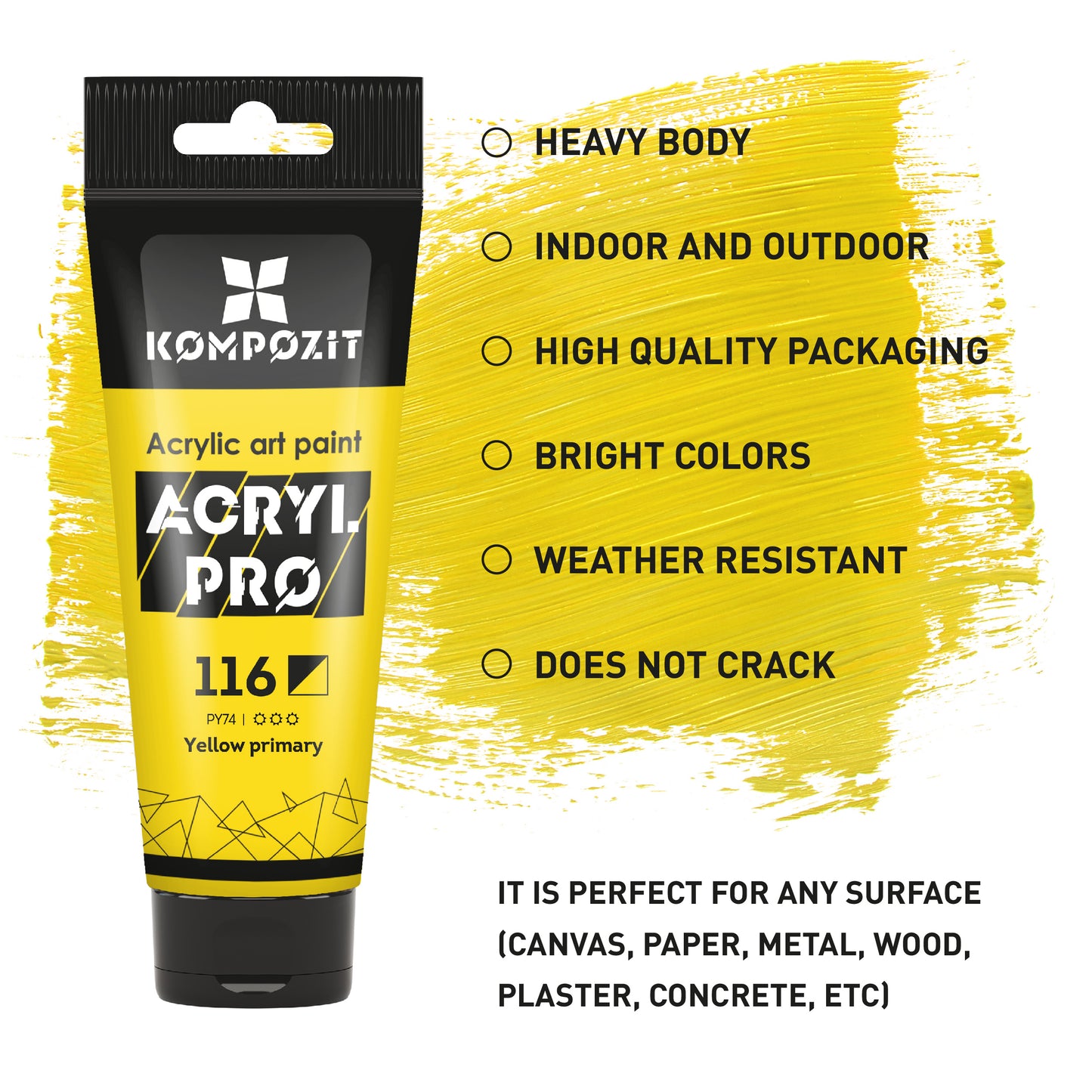 Professional Heavy Body Acrylic Paint Set 12 x 75 ml