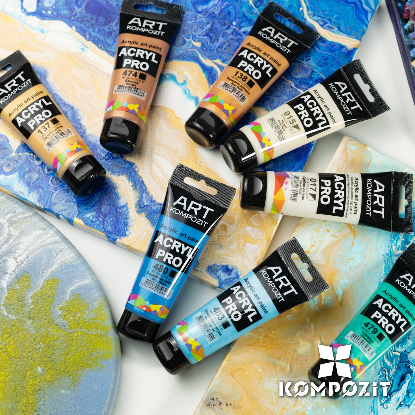 Professional Heavy Body Acrylic Paint Set 12 x 75 ml