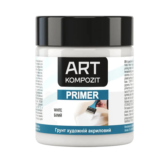 Acrylic primer ART Kompozit, white color, 150 ml (5.07 fl oz)