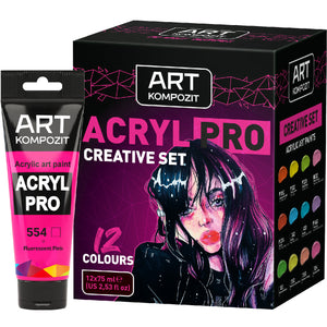 Creative Heavy Body Acrylic Paint Set 12 x 75 ml