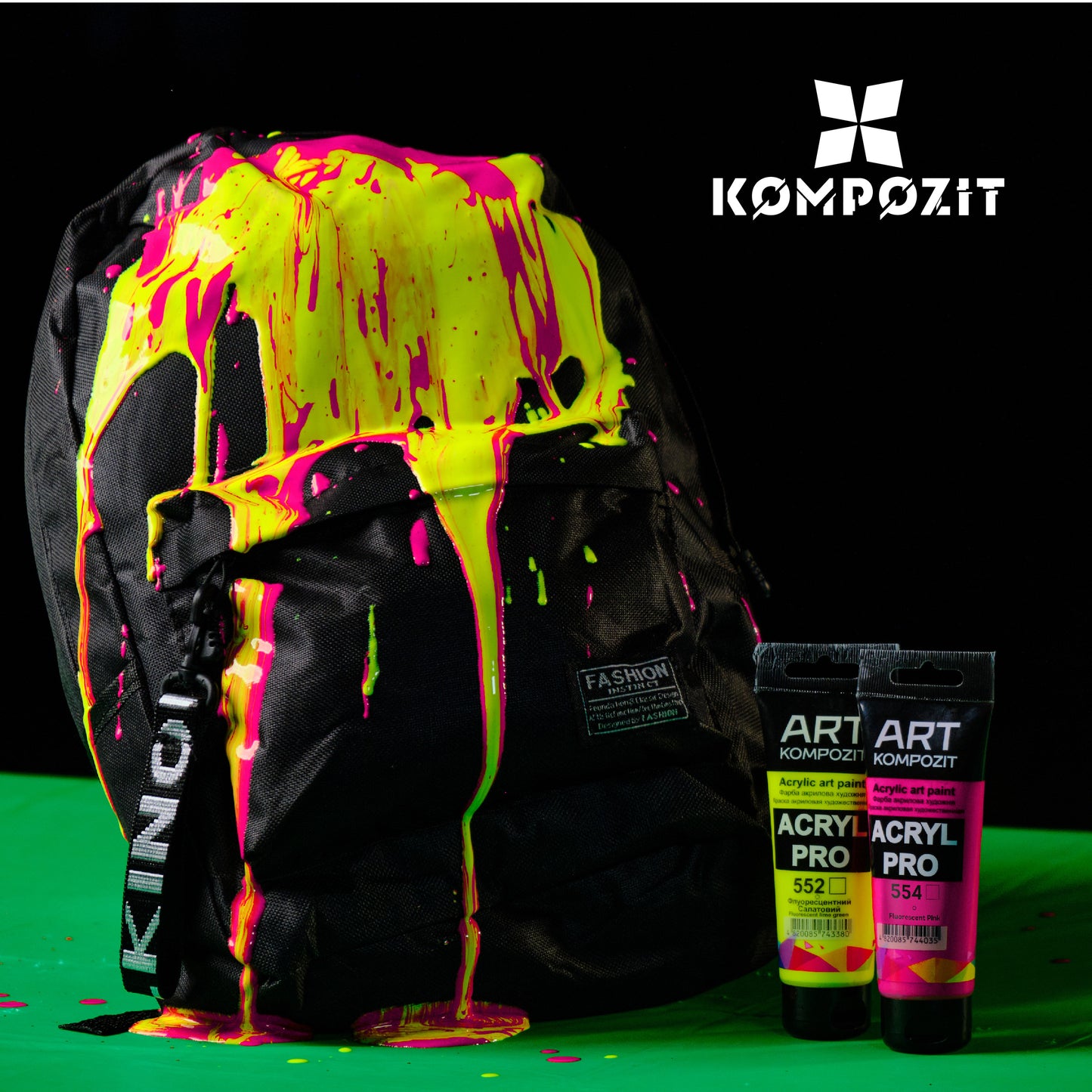 Professional Heavy Body Acrylic Paint Set 12 x 75 ml (2.54 fl oz) TM KOMPOZIT (CREATIVE)